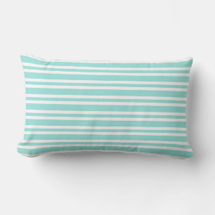 Blaue weiße Streifen nahtloses Muster Lendenkissen