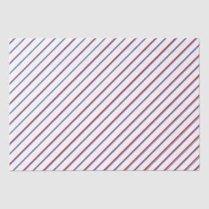 Blaue, weiße Streifen Retro Vintag Cool Seidenpapier