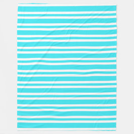 Blaue weiße Streifenmuster Fleecedecke