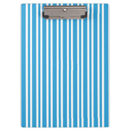 Blaue weiße Streifenmuster Klemmbrett