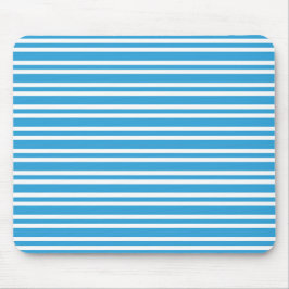 Blaue weiße Streifenmuster Mousepad