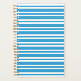 Blaue weiße Streifenmuster Planer