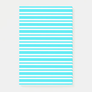 Blaue weiße Streifenmuster Post-it Klebezettel