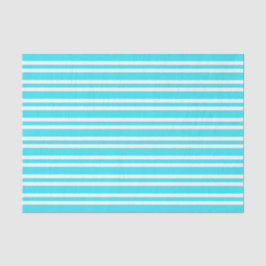 Blaue weiße Streifenmuster Seidenpapier