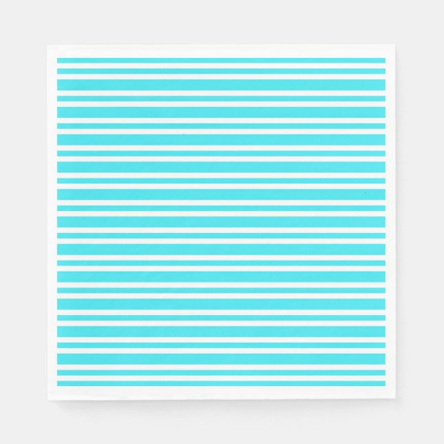 Blaue weiße Streifenmuster Serviette (Vorderseite)