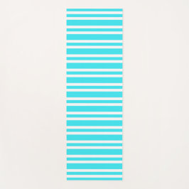 Blaue weiße Streifenmuster Yogamatte