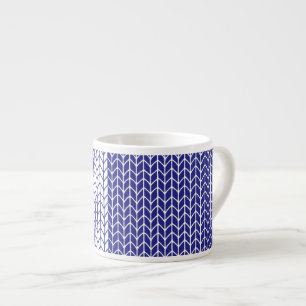 BLAUE & WEISSE STRICKWARE Espresso-Tasse Espressotasse