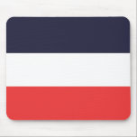 Blaue, weiße und rote Streifen gestreift Mousepad<br><div class="desc">Passen Sie die Vorderseite mit oder ohne Text an.</div>