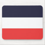 Blaue, weiße und rote Streifen gestreift Mousepad<br><div class="desc">Passen Sie die Vorderseite mit oder ohne Text an.</div>