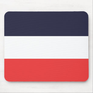 Blaue, weiße und rote Streifen gestreift Mousepad