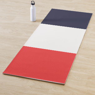 Blaue Weiße und Rote Streifen gestreiftes Design Yogamatte