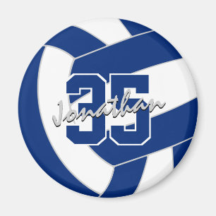 Blaue, weiße Volleyballmannschaft - Geschenke Magnet