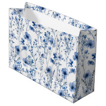 Blaue weiße Wildblumen-Wasserfarben-Blumen