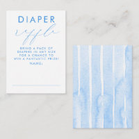 Blaue Weiße Windel Raffle Baby Shower Tickets
