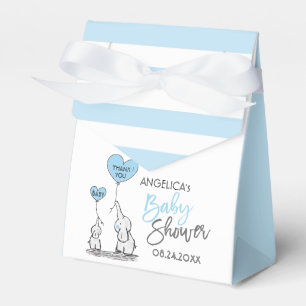 Blaue weißer Elefant-Jungen-Babyparty Geschenkschachtel