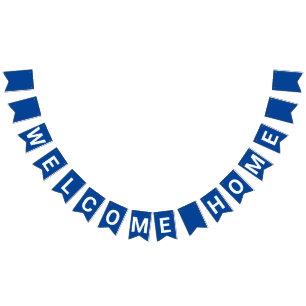 BLAUE WELCOME ZUHAUSE BANNER