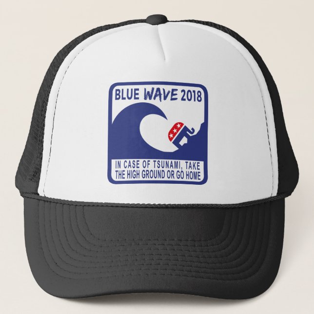Blaue Welle 2018 - demokratischer Sieg! Truckerkappe (Vorderseite)