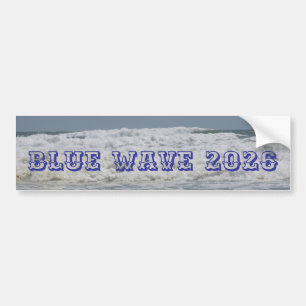 Blaue Welle 2026  Autoaufkleber