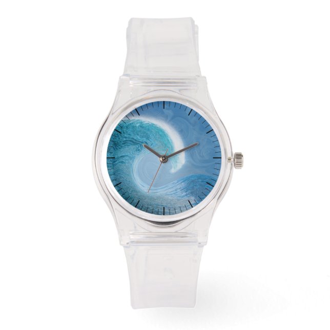 Blaue Welle Armbanduhr (Vorderseite)