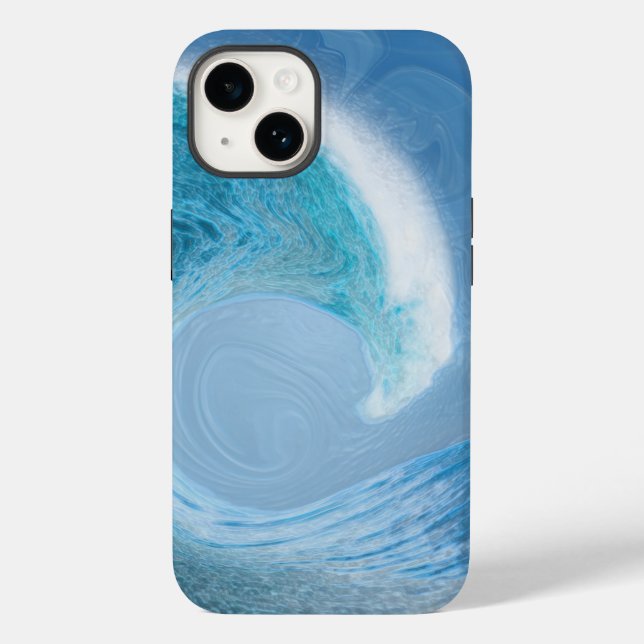 Blaue Welle Case-Mate iPhone 14 Hülle (Rückseite)