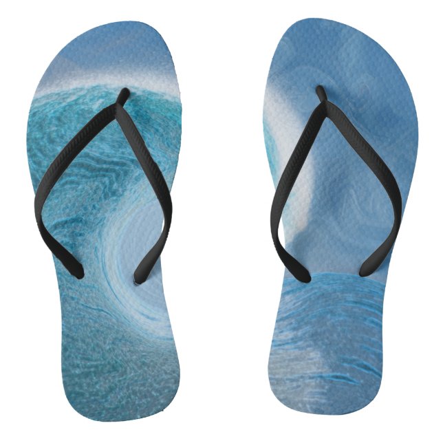 Blaue Welle Flip Flops (Fußbett)
