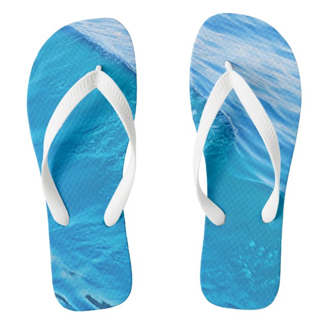 Blaue Welle Flip Flops (Fußbett)