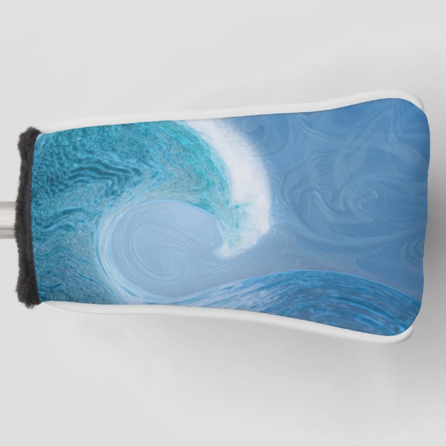 Blaue Welle Golf Headcover (Vorderseite)