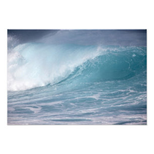 Blaue Welle kracht, Maui, Hawaii, USA Fotodruck
