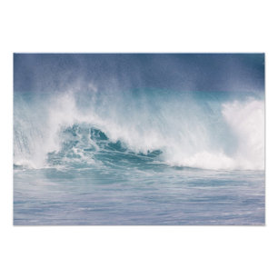 Blaue Welle kracht, Maui, Hawaii, USA Fotodruck