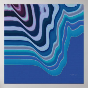 Blaue Welle Poster