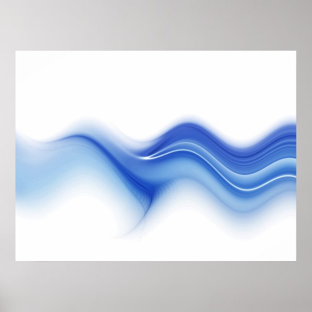 Blaue Welle Poster (Vorne)