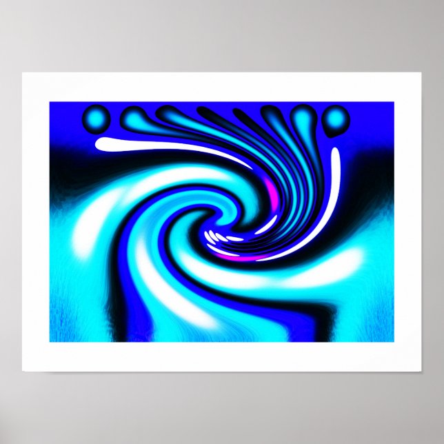 Blaue Welle Poster (Vorne)