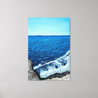 Blaue Welle | Sizilien | Mittelmeer Leinwanddruck