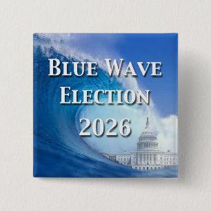 Blaue Welle Wahl 2026 Button