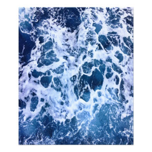 Blaue Wellen am Meer Fotodruck
