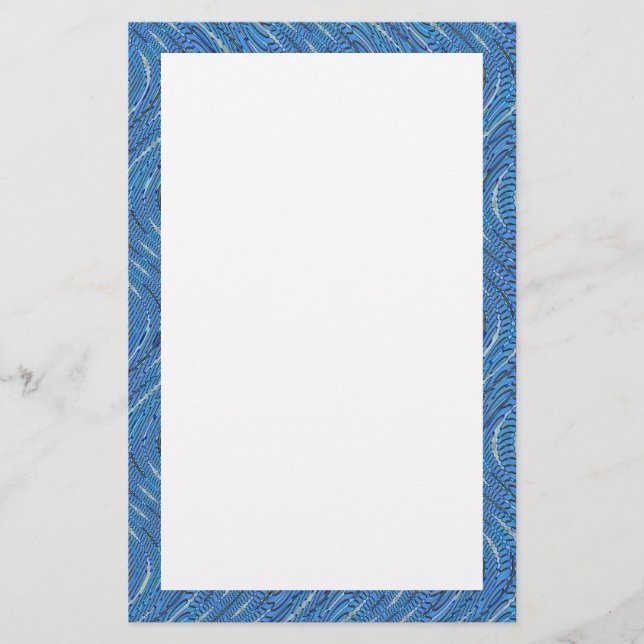 blaue Wellen Briefpapier (Vorderseite)