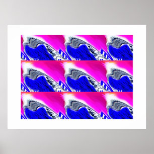 Blaue Wellen Poster