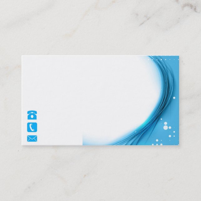 Blaue Wellen-Visitenkarte, 3,5" x 2,0", 100 Visitenkarte (Vorderseite)