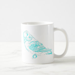 blaue Wellensittich-Tasse Kaffeetasse