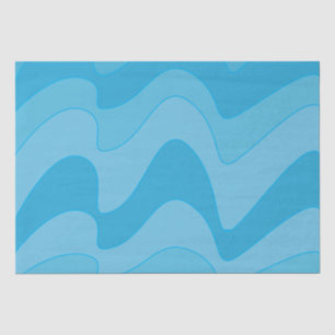 Blaue Wellenstreifen Seidenpapier