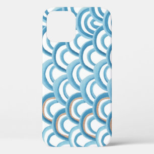 Blaue Wellenwasserfarbe, nahtlose Malerei. Case-Mate iPhone Hülle