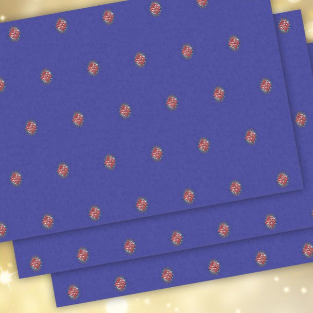 Blaue Werbung für ein benutzerdefiniertes Logo Seidenpapier (Von Creator hochgeladen)