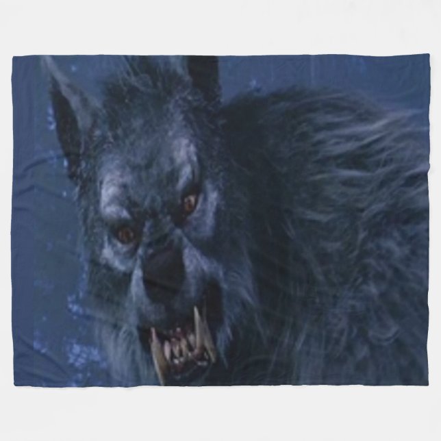 BLAUE WEREWOLF FLEECEDECKE (Vorderseite (Horizontal))