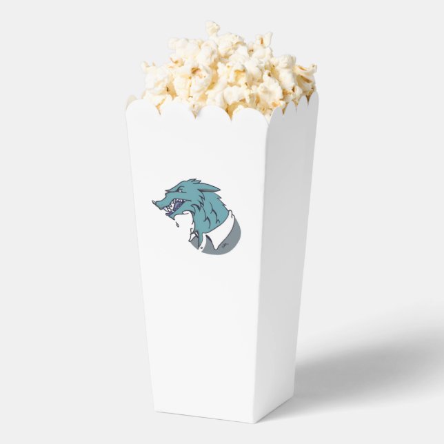 Blaue Werwolf-Popcornboxen Geschenkschachtel (Geplatzt)