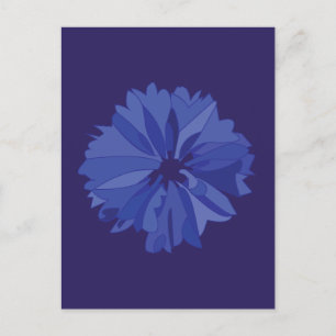 Blaue Wiesen Kornblumen Blumenmuster Postkarte