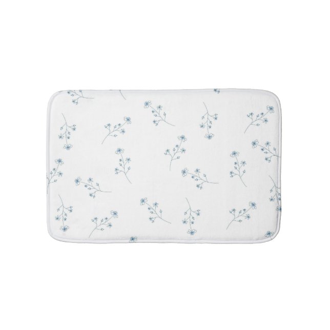 Blaue Wildblume Badematte (Vorderseite)