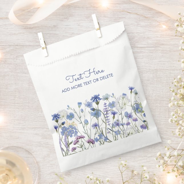 Blaue Wildblume Meadow Geschenktütchen (Ausgeschnitten)