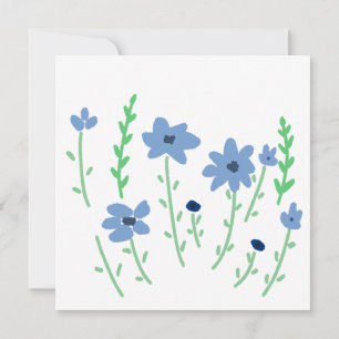 Blaue Wildblumen Botanischer Garten Naturgeschenk Einladung