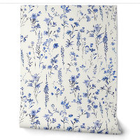 Blaue Wildblumen und Kräuter