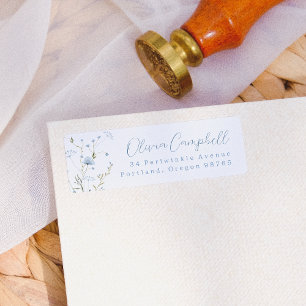 Blaue Wilde Blume Boho Absenderadresse